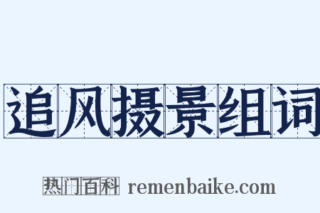 追风摄景组词是什么意思的图片